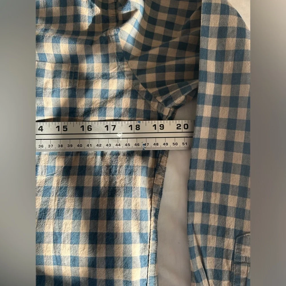 Classic Vintage J. Crew Men’s Button-Down Sz S | Blue and Beige | Secret Wash